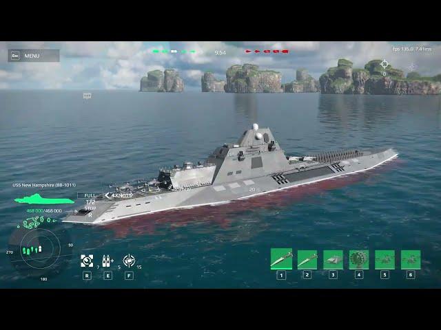 New Hampshire - Best Battleship in Modern Warships - PC Gameplay ( Alpha )