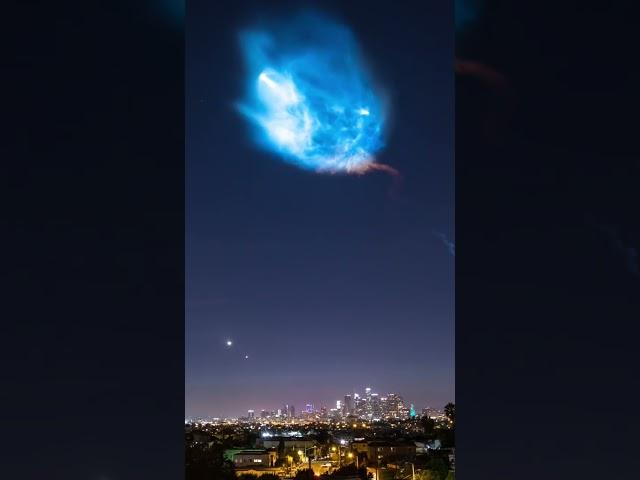 SpaceX Falcon 9 over Downtown Los Angeles