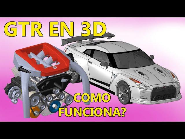 🟢 Analizando en 3D el GTR R35 y su motor VR38DETT // es mejor que el anterior?