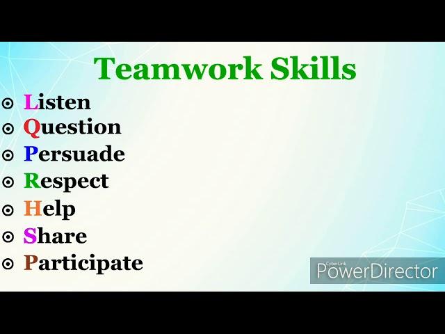 Teamwork Skills