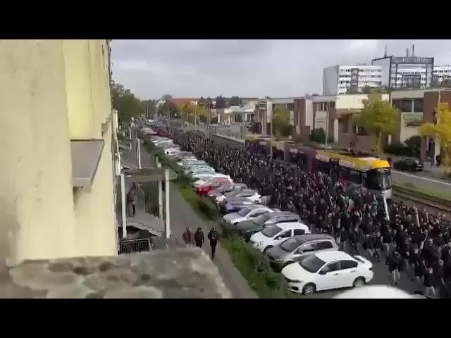 Chemie Leipzig Fanmarsch gegen Lok Leipzig