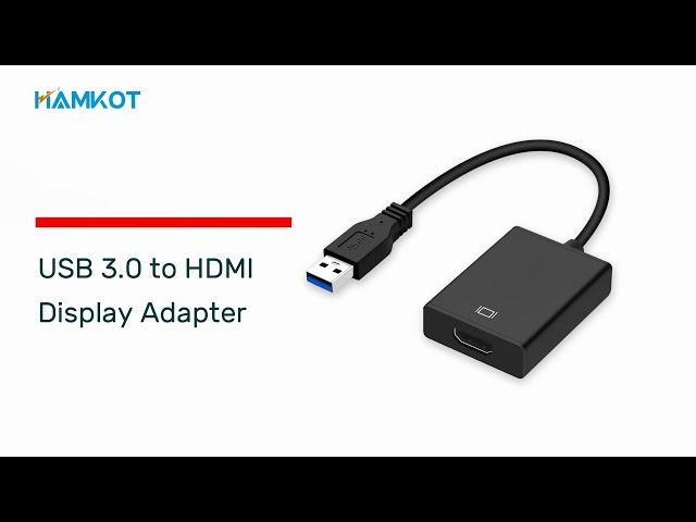 USB 3.0 to HDMI Display Video Adapter for Multi-Monitors (Connect Laptop to Monitor Using USB)