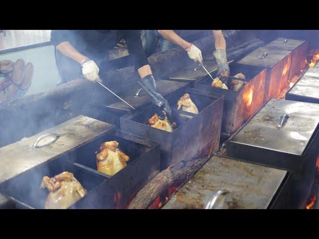 4 Best Barrel Roast Chicken Collection Making/桶仔烤雞合集 - Taiwanese Roast Chicken Famous Stores