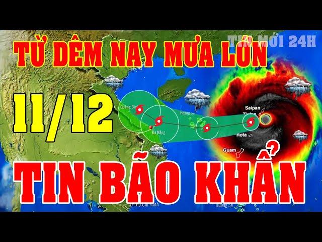 Dự báo thời tiết hôm nay ngày mai 11/12 | thời tiết 3 ngày tới #thoitiet