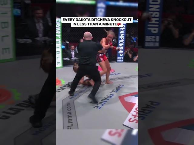 Every Dakota Ditcheva KO Under 6⃣0⃣Seconds ⏲️ | PFL World Championship