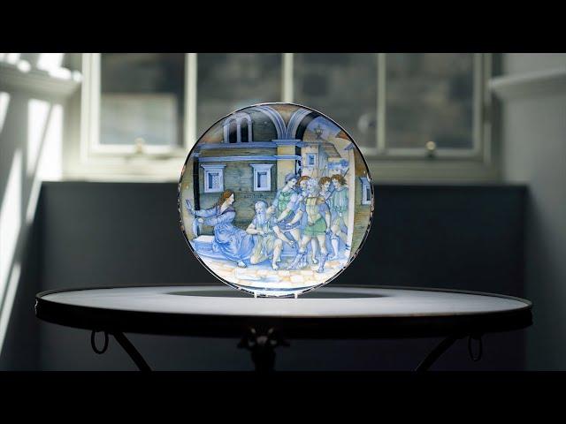 An Italian Istoriato Maiolica Dish by Nicola da Urbino, the “Raphael of maiolica painting”