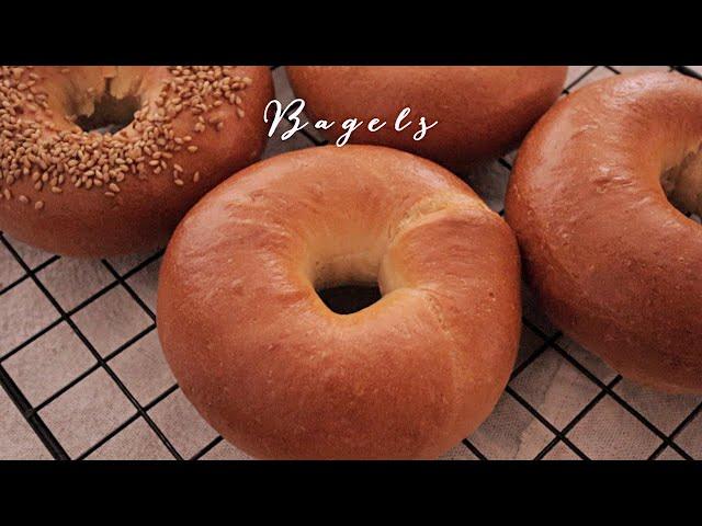 ENG] 손반죽! 주름없이 매끈하고 통통한 베이글 만들기ㅣSmooth, Plump, Chewy Bagel Recipe