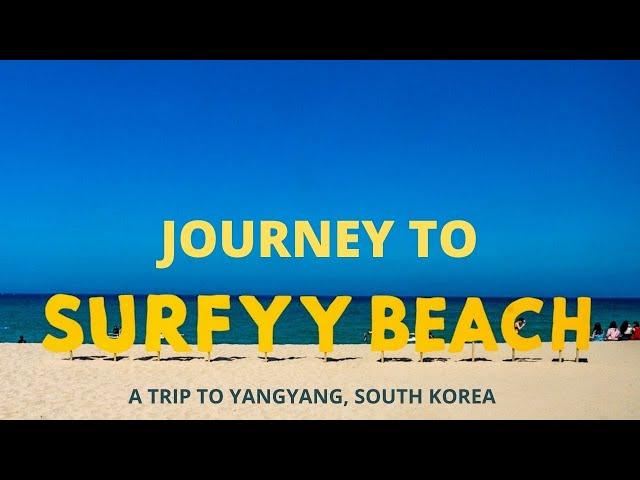 JOURNEY TO SURFYY BEACH: A Trip to Yangyang, South Korea