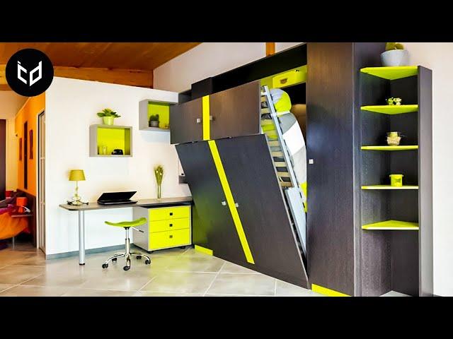 INCREDIBLE Space Saving Furniture - Murphy Bed Ideas  8 !