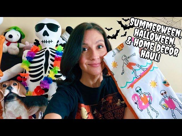MASSIVE SPOOKY Home Decor HAUL! At Home & TJ Maxx Finds! Halloween, Summerween, & New Home Pickups
