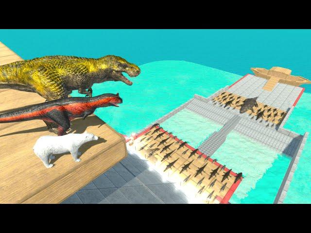 Dinosaurs VS Animals - Who Can Destroy The Crocodile Army ?