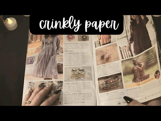 ASMR Fall Asleep Fast with  Crinkly Page Turning - No Talking