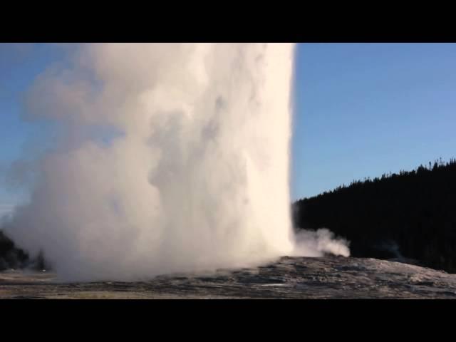 Old Faithful Geyser eruption Yellowstone NP