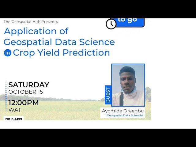 Application of geospatial data science in crop yield prediction