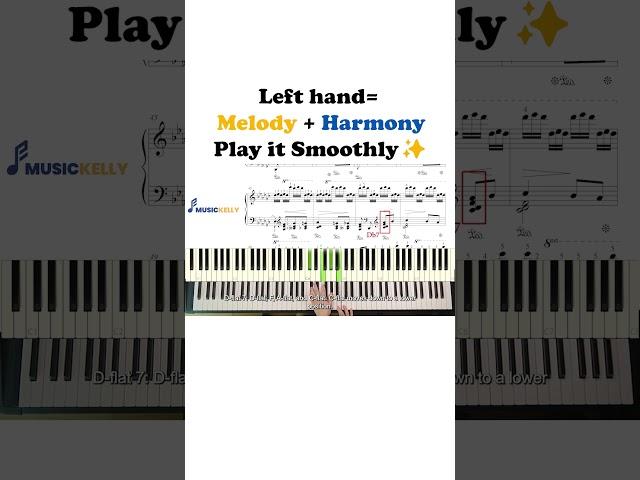 Left hand Melody  Harmony Play it Smoothly (Chopin Etude Op.10 No.5) #pianolessons #chopinetude