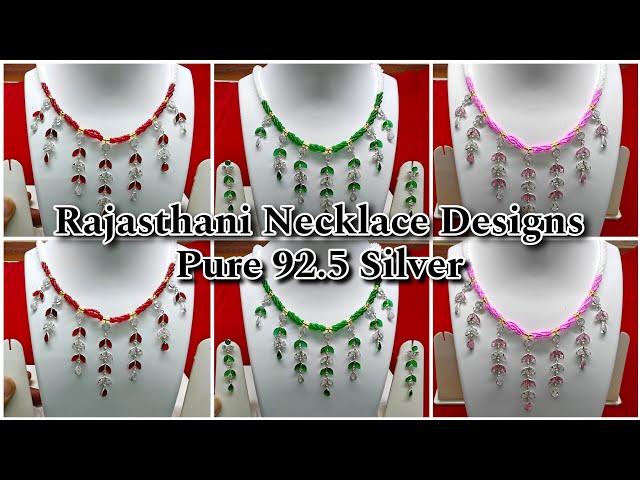 Latest silver necklace set designs with price | Tranding silver necklace design with price