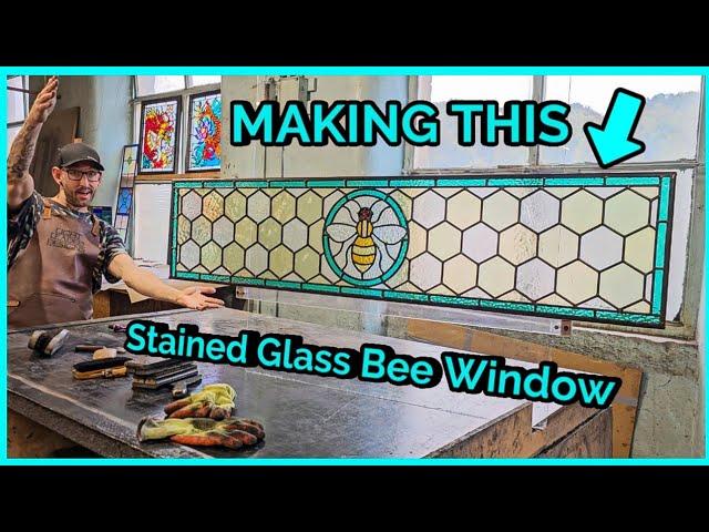 Making This Stained Glass Bee Window, Traditional Craft!