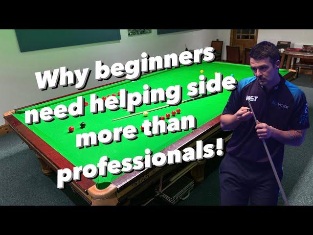 Why beginners need helping side more than professionals!