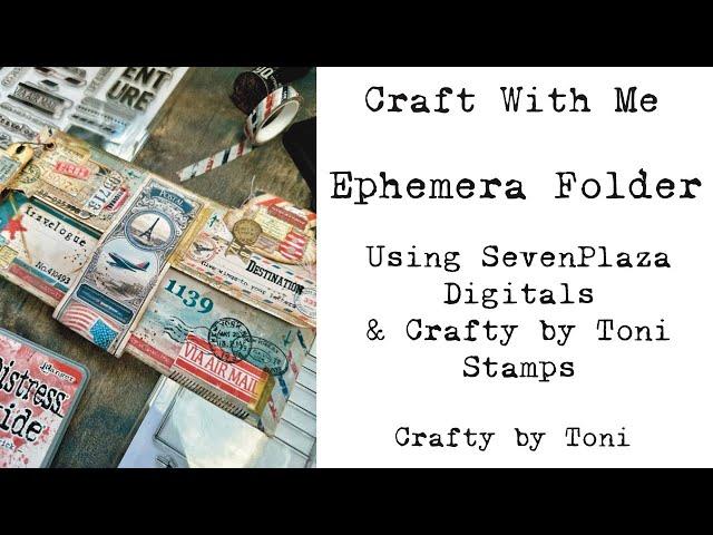 #craftwithme …Ephemera Folder…Using @SevenplazaCreative  Digitals & My Stamps #junkjournalideas