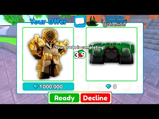 I GOT EXCLUSIVE CREATES FROM TELANTHRIC!!!!  (Roblox) | Toilet Tower Defense