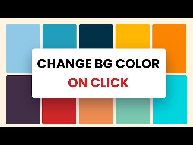 Background Color Changer On Click | Javascript Mini Project