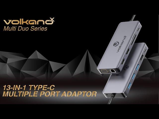 13-in-1 Type-C Multiple Port Adapter | Multi Duo Series | VolkanoX