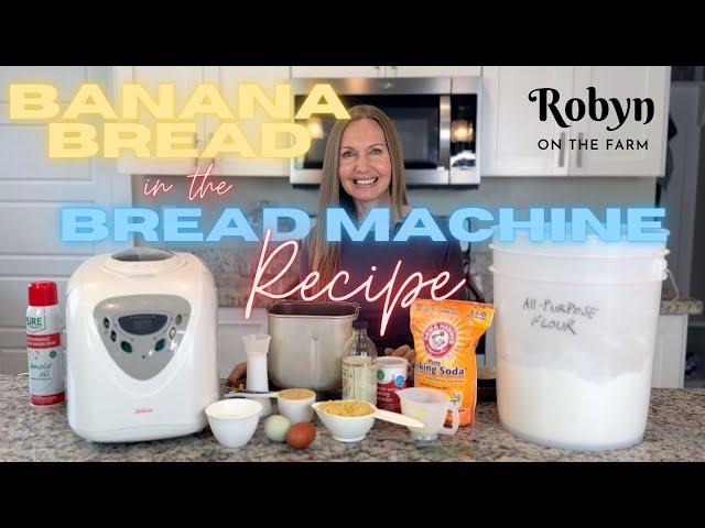 EASY Bread Maker Machine BANANA BREAD Recipe  Quick Bread in Bread Machine! #bananabread