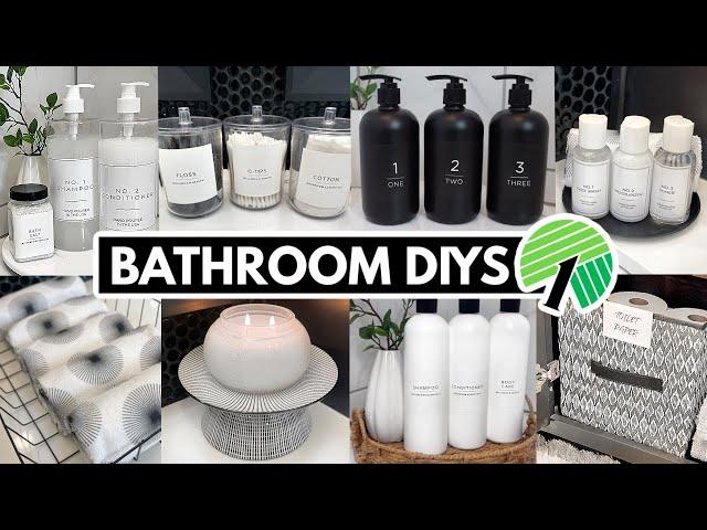 Dollar Tree Bathroom DIYs (high-end luxury look for less!)