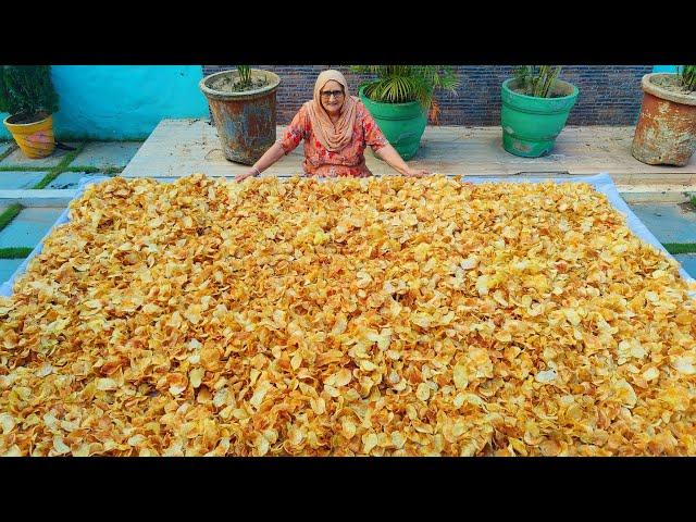 1 MILLION POTATO CHIPS RECIPE BY GRANNY | STREET FOOD | INDIAN RECIPES | PERFECT CHIPS | ALO RECIPES