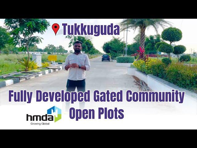 Fully Developed Gated Community HMDA Open Plots in Tukkuguda |  HMDA Plots at Srisailam highway