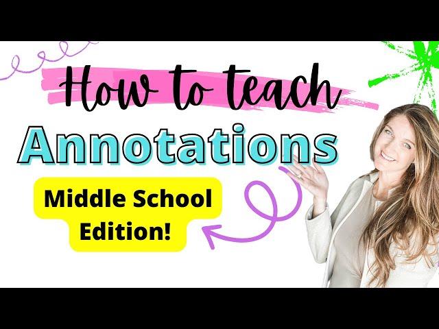 How I teach annotations to my middle schoolers with FREEBIE download