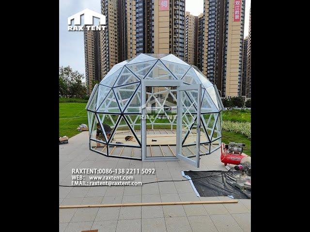 RAXTENT 5M Transparent Glass Garden Igloo Dome Tent