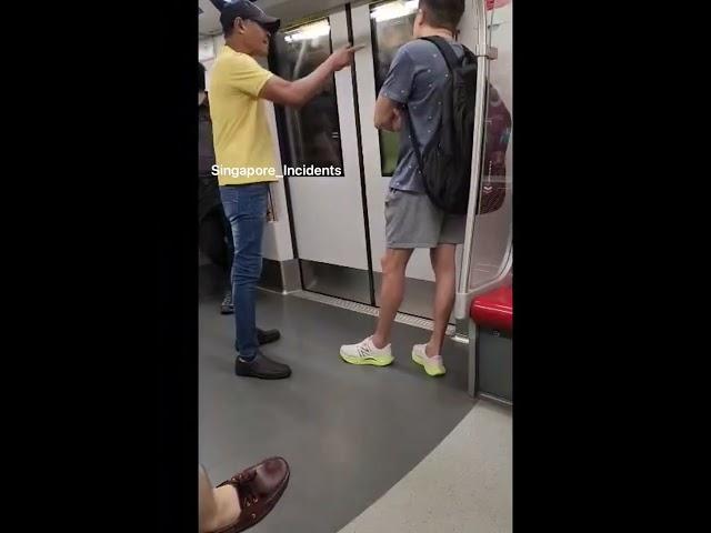 Occurred inside mrt at Bugis station. The foul mouth guy alighted at Rochor MRT.Credit: Steven Wong