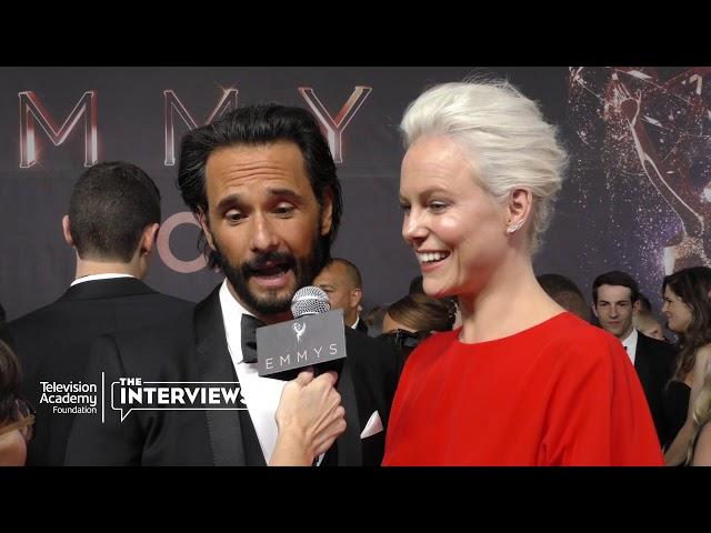 Rodrigo Santoro and Ingrid Bolso Berdal on what they like about Westworld - 2017 Primetime Emmys