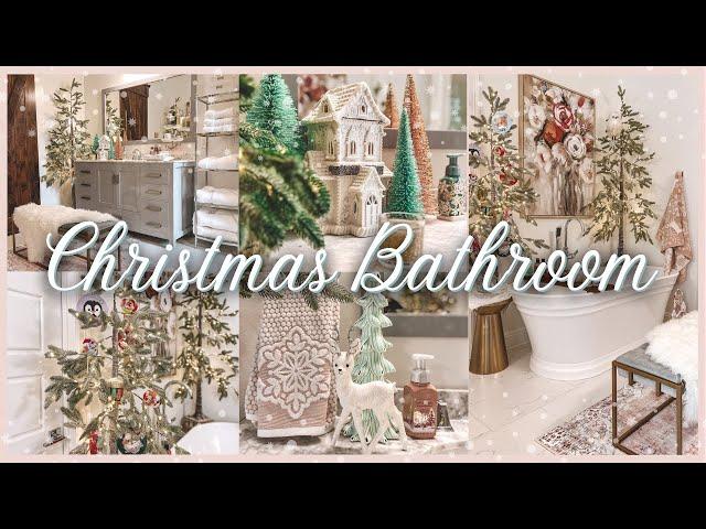 Glam Christmas Decorating | Winter Wonderland Bathroom Decor + Holiday Spa Night Favorites