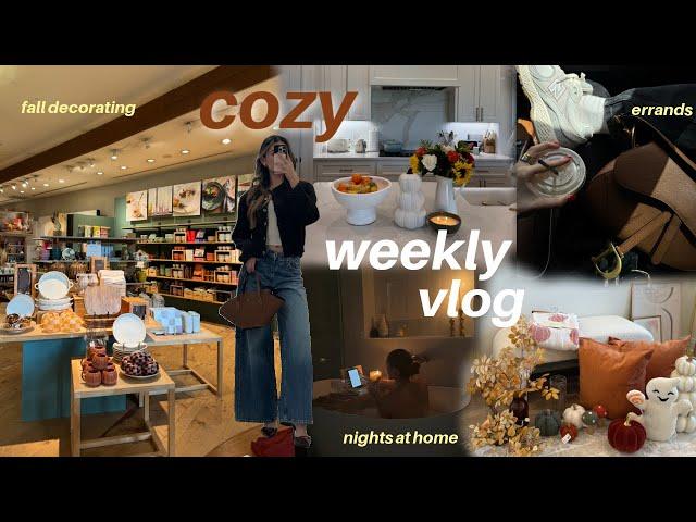 cozy week in my life️ | decorating for fall, athleisure haul, honest chats, errands, cooking