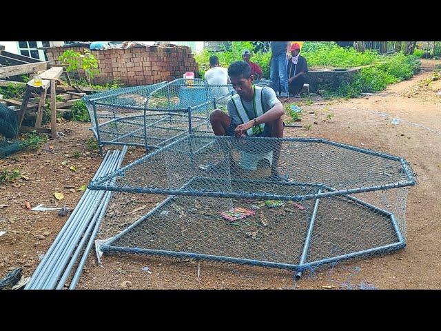 how to make a Fish Trap _ Cara Bikin Bubu Perangkap Ikan dari PIPA PARALON