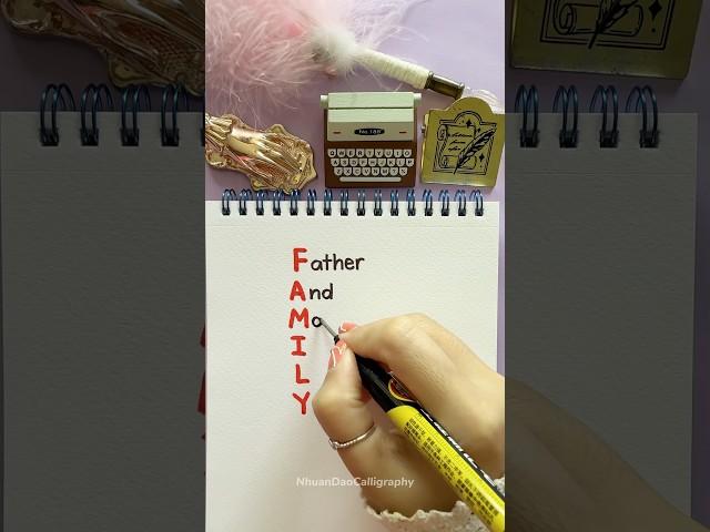 What is FAMILY?  #shorts #nhuandaocalligraphy #lettering