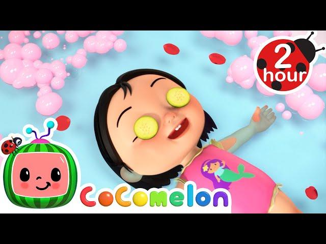 Pretty Pink Bubble Bath Spa Day!🫧 | 1 HOUR CoComelon Kids Songs & Nursery Rhymes