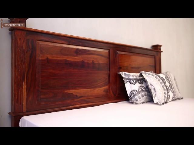 King Size Beds : Buy Kingsley Bed online in Mahogany Finish at Wooden Street