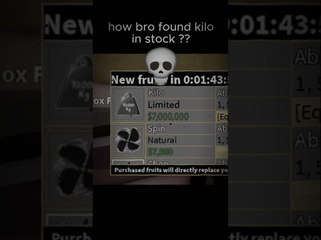 how bro found kilo in stock ?? || Blox Fruit ||