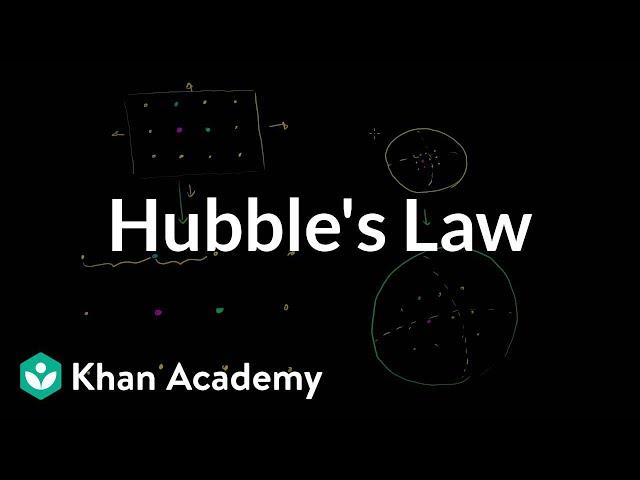 Hubble's law | Scale of the universe | Cosmology & Astronomy | Khan Academy