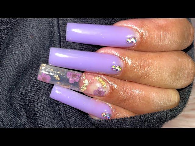 Makartt Purple Polygel Nails  | Summer Nails