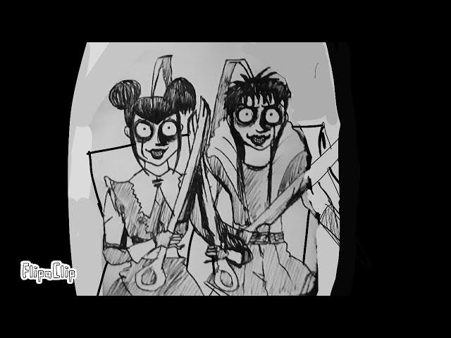 Lady Dimitrescu meets the Scissor Twins animation