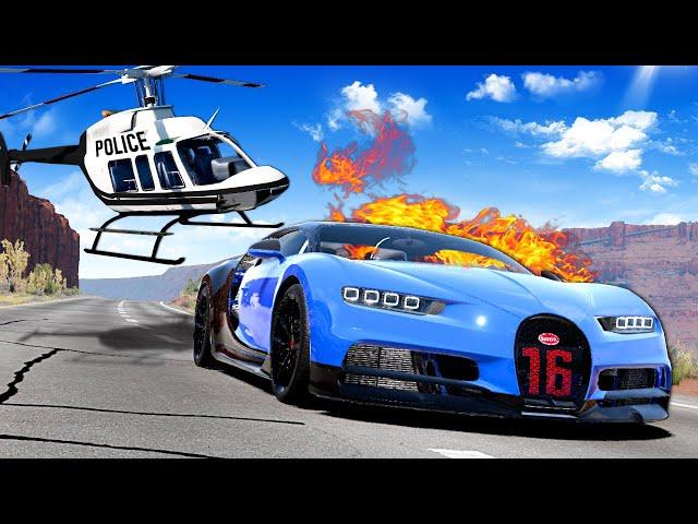 Police Chase with a HELICOPTER! (BeamNG)