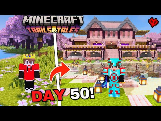 I Survived 50 Days in Cherry Blossom Biome Only World in Minecraft (Hindi)