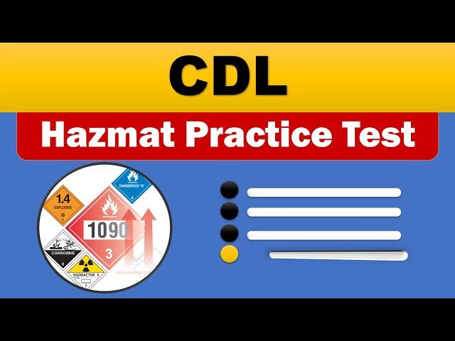 CDL Hazmat Practice Test 2023 Hazardous Material Endorsement Exam Knowledge Test Prep