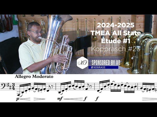 2024-2025 TMEA Tuba Etude #1 Allegro Moderato Kopprasch #23 [SPONSORED BY XO]