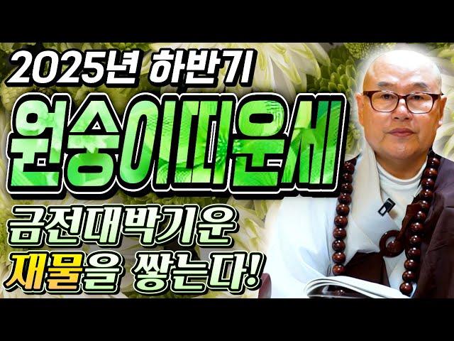 2025 하반기 '원숭이띠' 운세커다란 돈복이 들어와 큰 대성을 이룬다! 귀인이 나타나고 금전문이 열려 돈방석에 앉게 되는 띠 / 56년생 68년생 80년생 92년생 원숭이띠