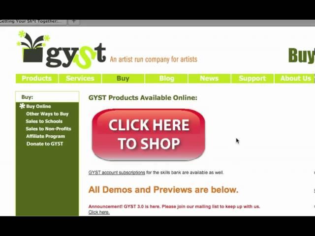 GYST How to Download Your 30 Day Free Demo for GYST 3.0 Ultimate Business Software for Artists